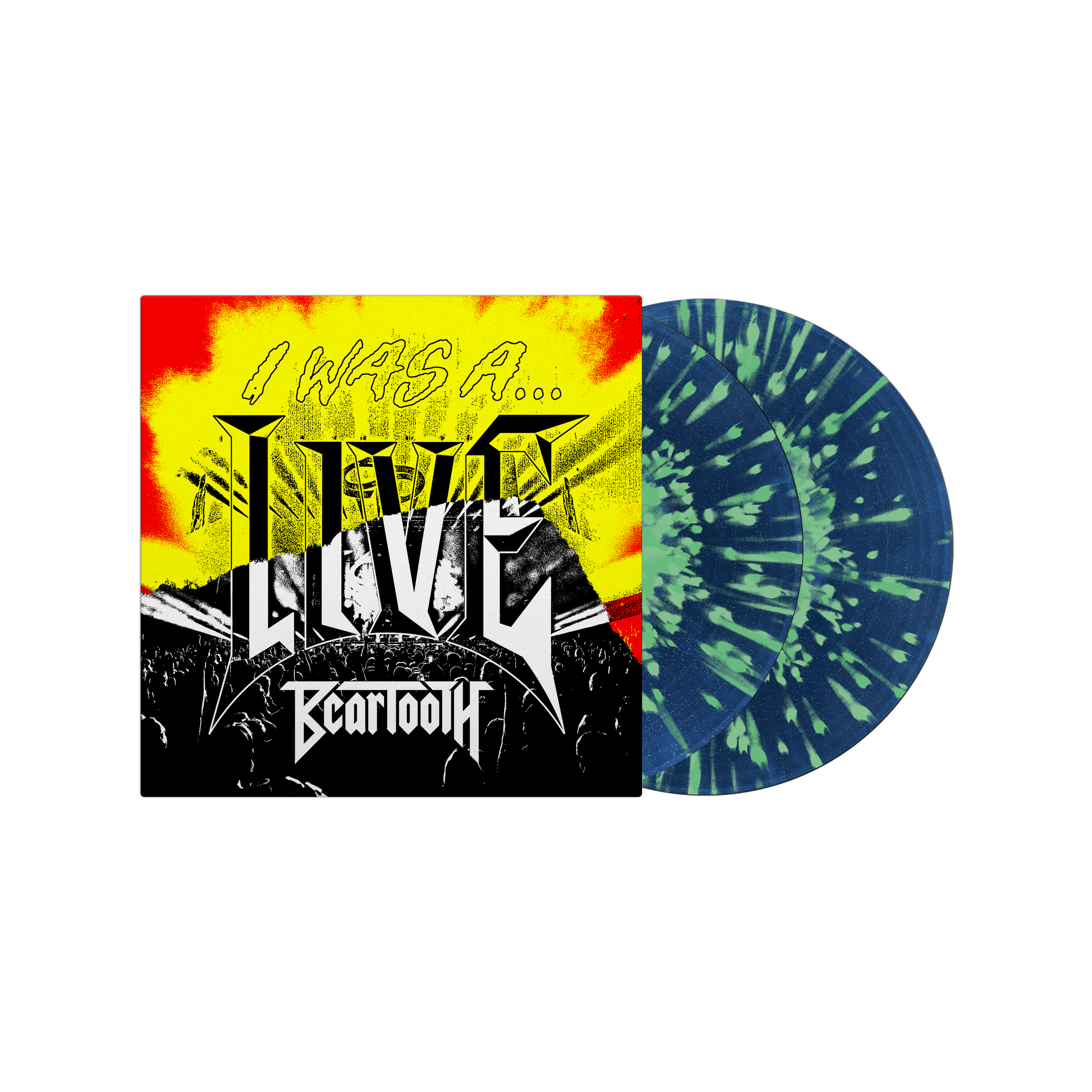 I Was A...LIVE LP (Sea Blue Glitter with Mint Green Splatter)