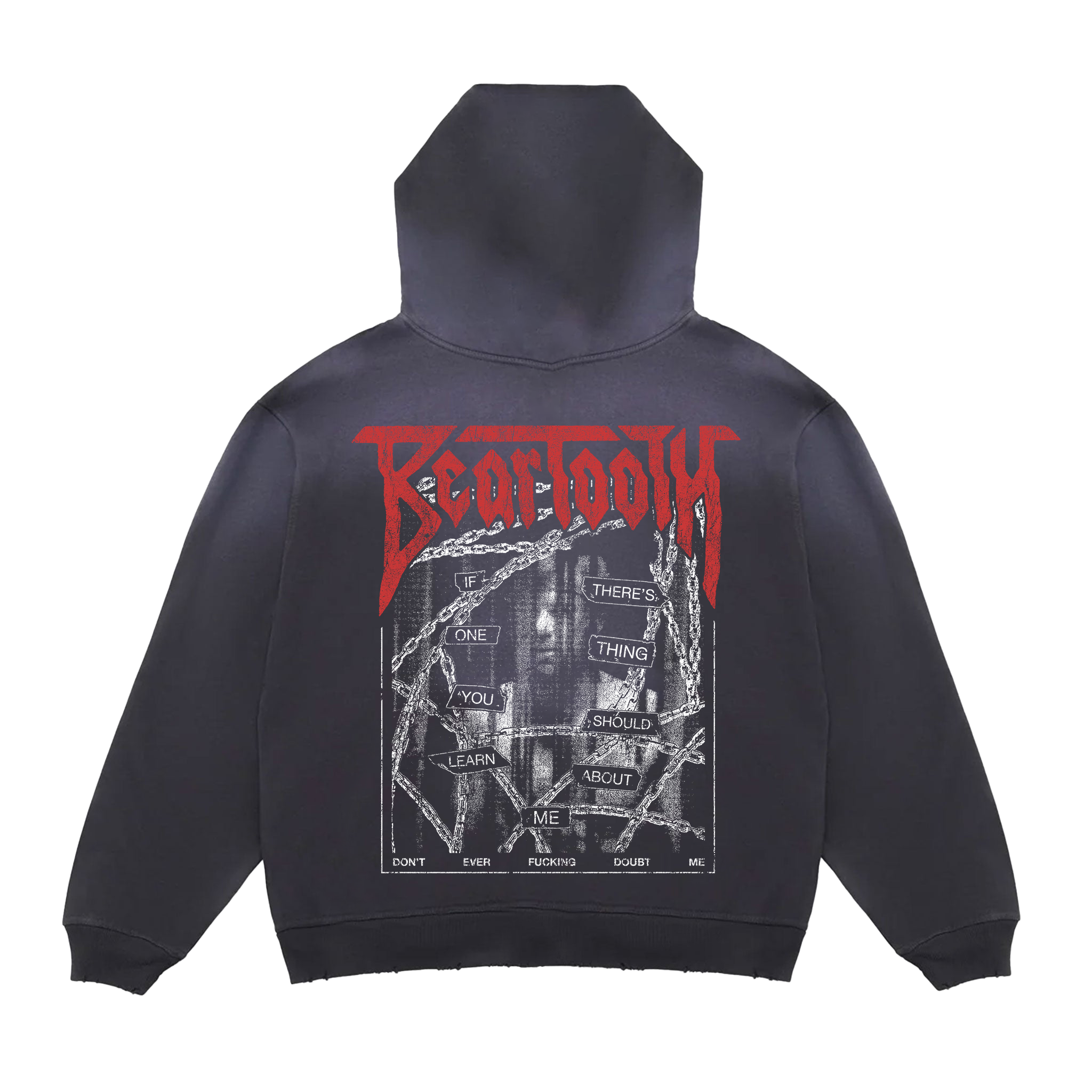 Chain Distressed Potassium Zip-up Hoodie