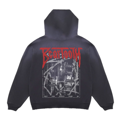 Chain Distressed Potassium Zip-up Hoodie