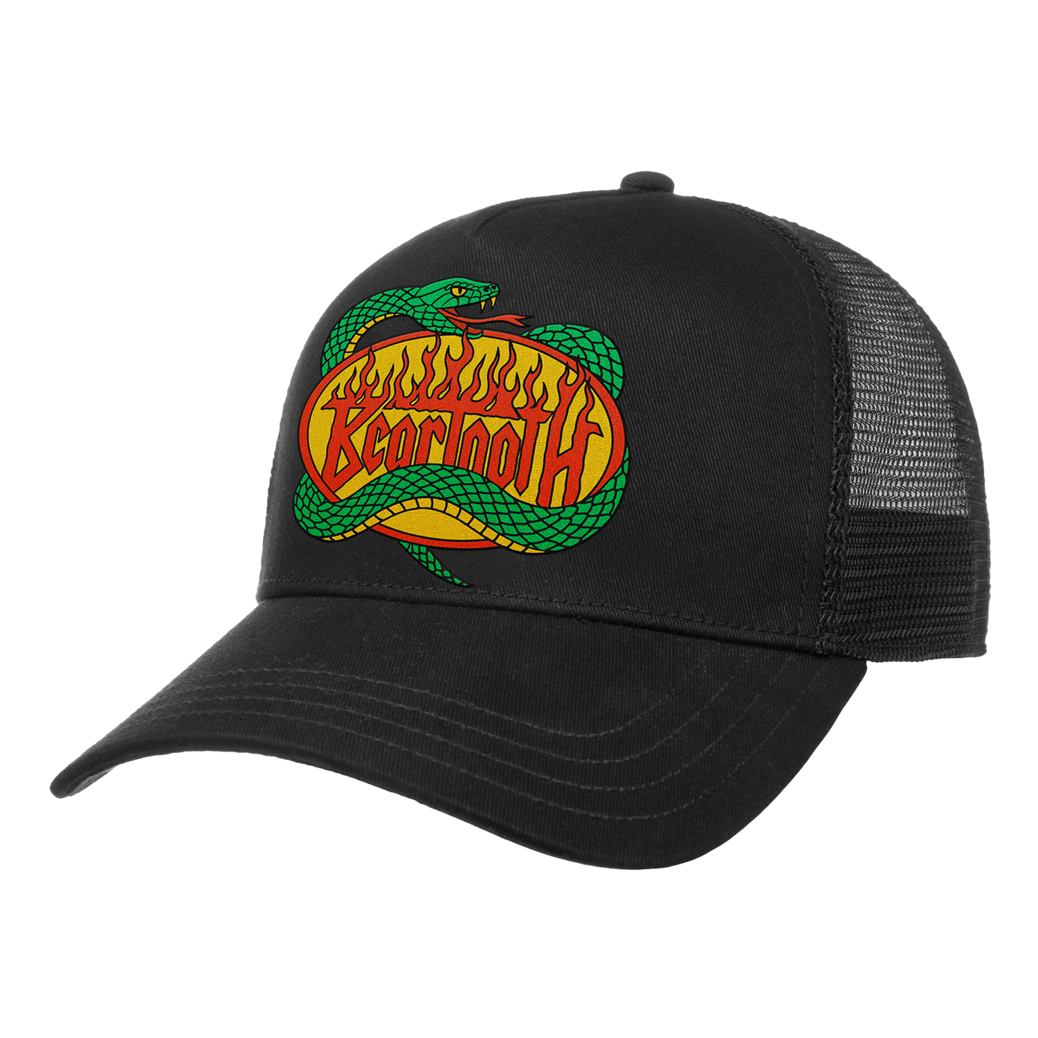 Flaming Snake Trucker Hat