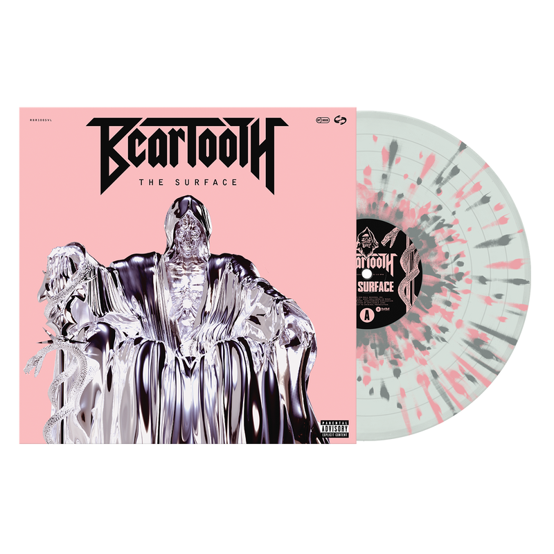 The Surface LP - Clear w/ Silver/Pink Splatter Variant